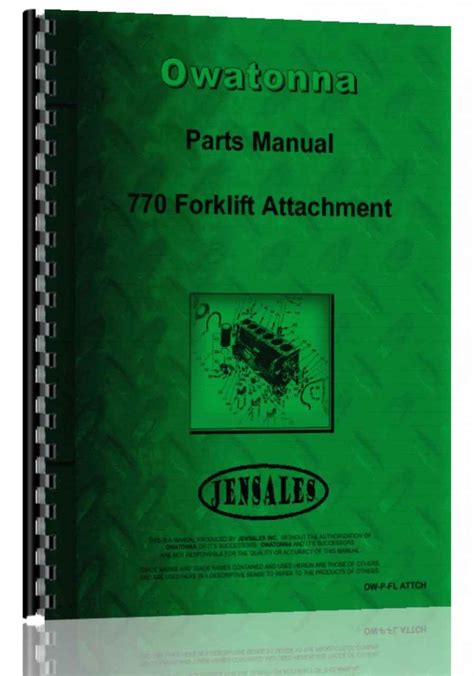 owatonna forklift parts manual